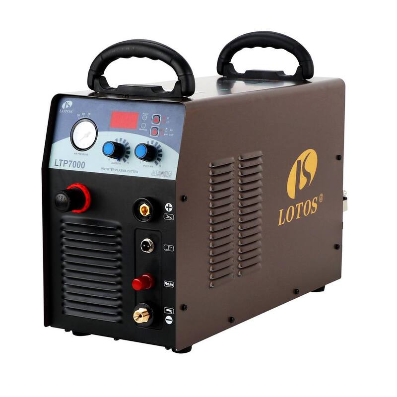 Lotos 70 Amp Non-Touch Pilot Arc IGBT Inverter Plasma Cutter for Metal, 220V, 7/8 Inch Clean Cut - LTP7000