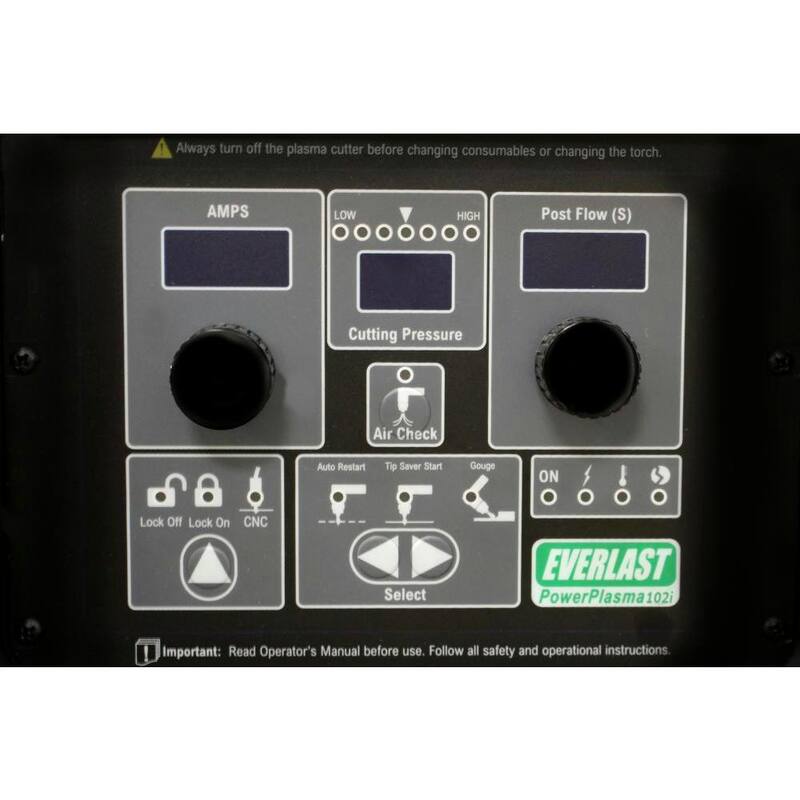 Everlast 100 Amp PowerPlasma 102i IGBT Inverter Plasma Cutter with 1.5 in. Maximum Cutting Capability, 240-Volt - PowerPlasma102i