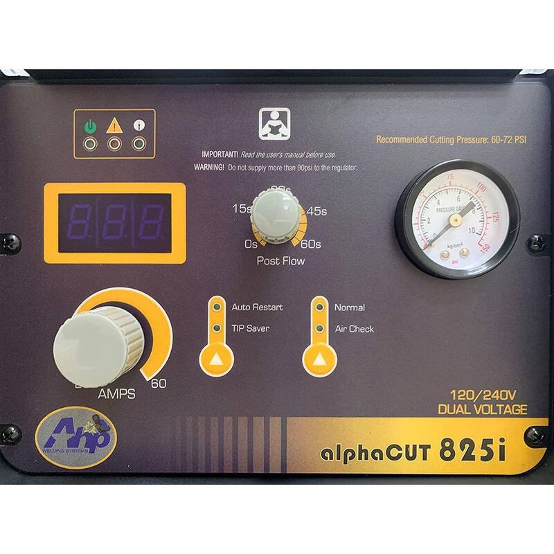 AHP Alpha-Cut 825i 60 Amp Plasma Cutter 7/8 in. Clean Cut 110-Volt/220-Volt Dual Voltage Compact and Lightweight - Alpha-Cut 825i