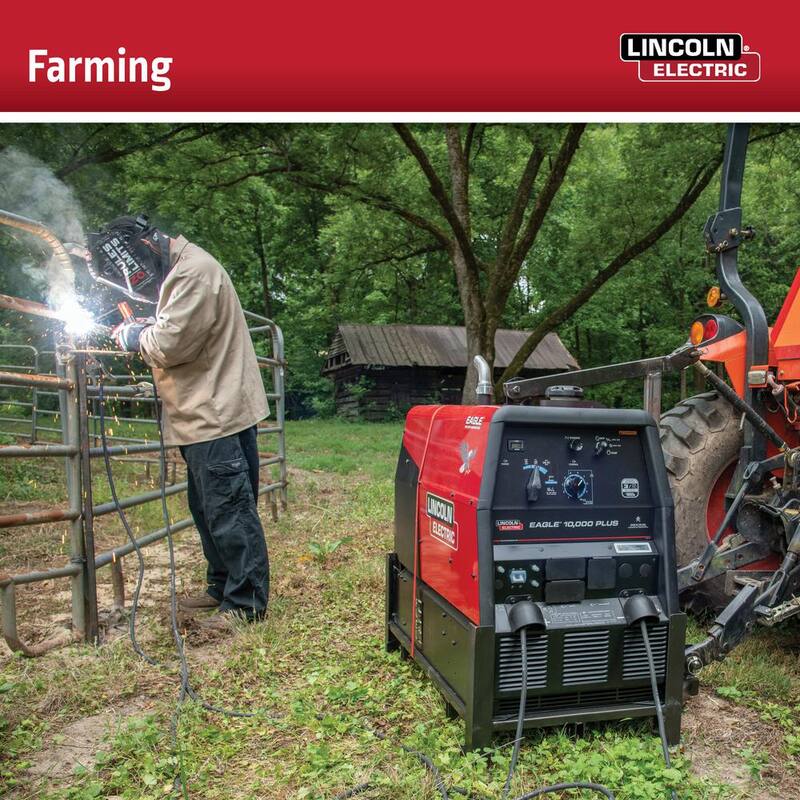 Lincoln Electric 225 Amp Eagle 10,000 Plus Gas Engine Driven Welder with LE Engine - K2343-4
