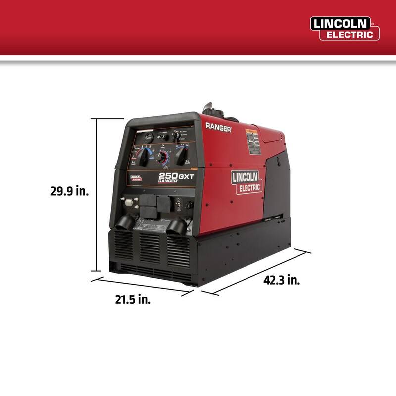 Lincoln Electric 250 Amp Ranger 250 GXT Gas Engine Driven AC/DC Multi-Process Welder, 11 kW Peak Generator (Kohler) - K2382-4