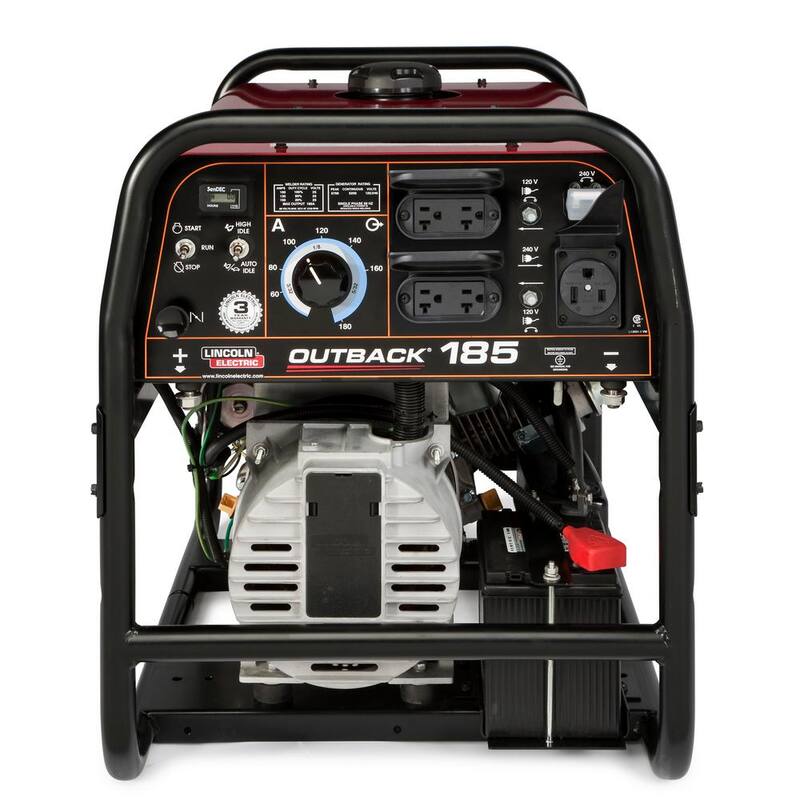 Lincoln Electric 185 Amp Outback 185 Engine Driven DC Stick Welder, 5.7 kW Peak Generator (Kohler) - K2706-2