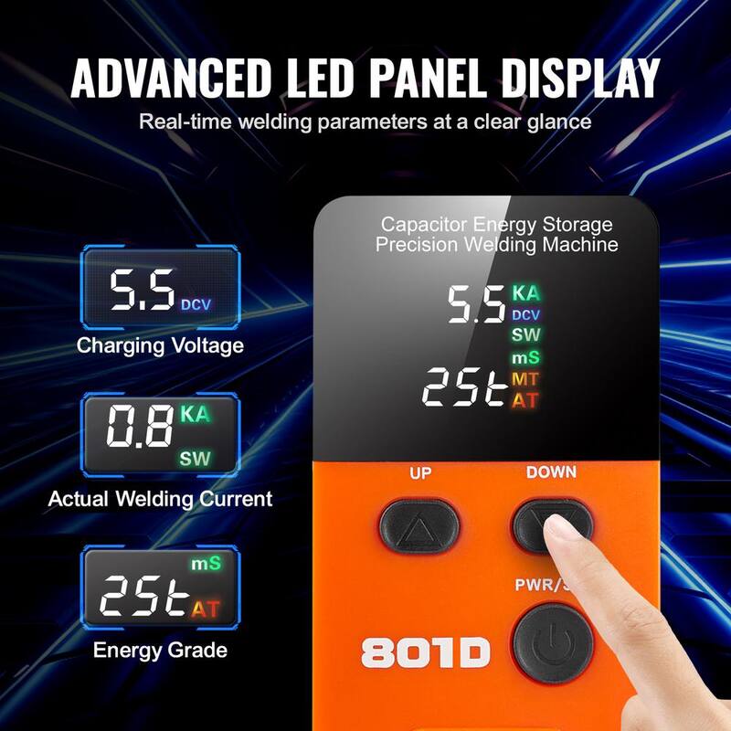 VEVOR 110V Battery Spot Welder 14.5KW Capacitor Energy Storage Pulse Battery Spot Welder 73B Welding Pen 801D Equipment - DRDCDHJ030MMIXNR5V1-0731