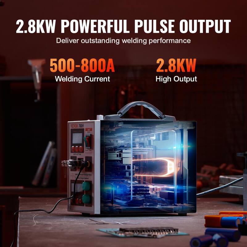 VEVOR 800A Battery Spot Welder, 788H Pulse Spot Welder & Battery Charger, Portable High-Power Battery Welding Machine - BYQDCDHJX015TCK0CV1-0731