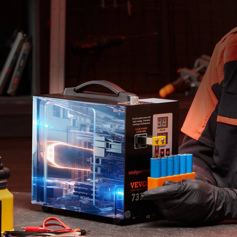 VEVOR 737G Battery TIG Welding Machine 0.15mm Portable Pulse Spot Welder 110-Volt 800 Amp for 18650 14500 Lithium Batteries - DHJ737GDCHJ000001V1