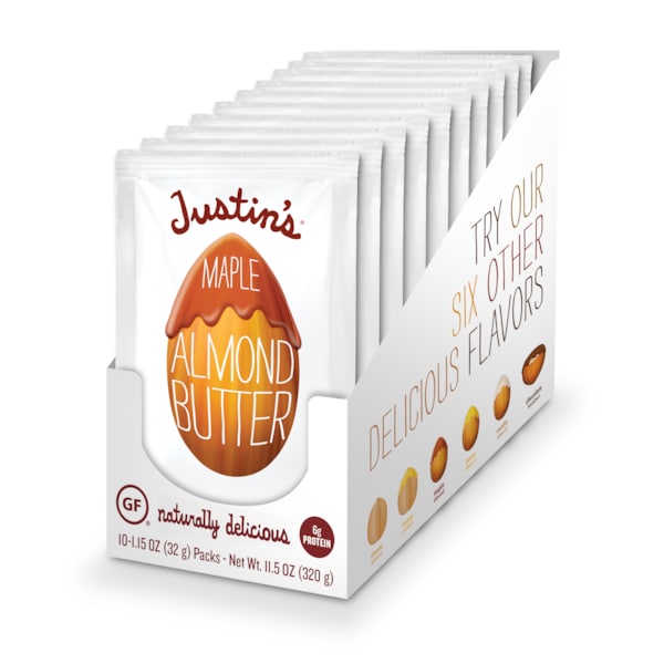 Mantequilla de almendra y maple de Justin de 1.15 oz., paquete de 60 - 78495