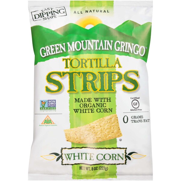 Tiras de Tortilla Blancas Orgánicas Green Mountain Gringo de 8 oz., PK12 - 2.00220