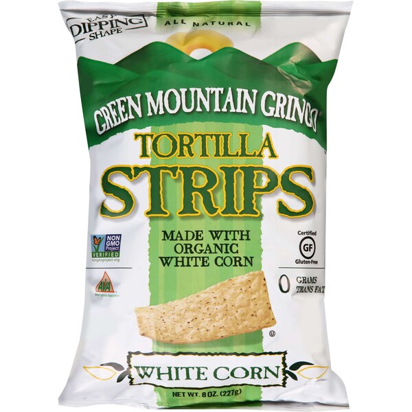Tiras de Tortilla Blancas Orgánicas Green Mountain Gringo de 8 oz., PK12 - 2.00220