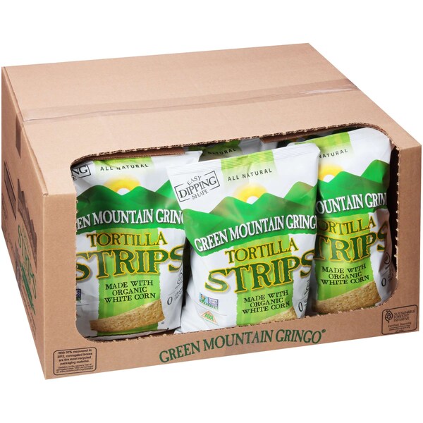 Tiras de Tortilla Blancas Orgánicas Green Mountain Gringo de 8 oz., PK12 - 2.00220