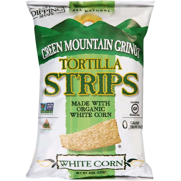 Tiras de Tortilla Blancas Orgánicas Green Mountain Gringo de 8 oz., PK12 - 2.00220