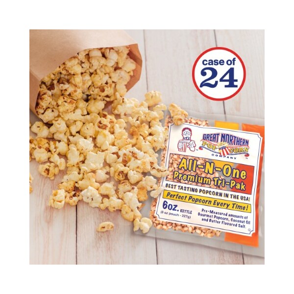 Gran Maíz Norteño 4105 CAJA DE 24: Gran Maíz Norteño Paquetes Premium de Porción de Palomitas de Maíz de 6 Onzas - 292973HID