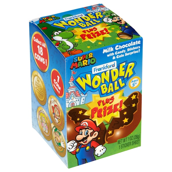 Frankford Candy Wonder Ball Premio Mario 1 oz., Paquete de 120 - 10163