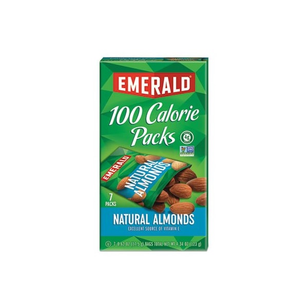 Diamante Foods Emerald, Paquete de Almendras Naturales de 100 calorías, 0.63 oz, 7 paquetes - 34325