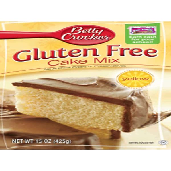 Betty Crocker Mezcla para Pastel Amarillo sin Gluten 15 oz., Paquete de 6 - 16000-27791