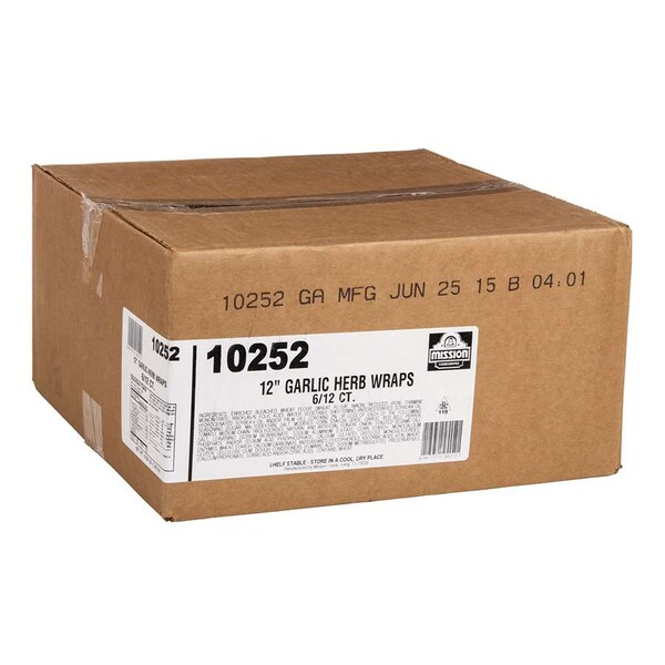 Mission Foods Wraps de Ajo y Hierbas de 12", PK72 - 10252