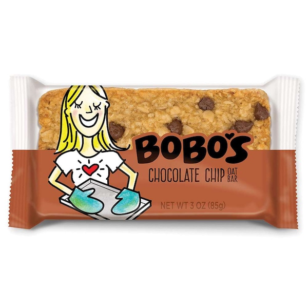 Barritas de Avena Bobo's Barrita de Chocolate con Chispas de Chocolate, sin gluten y vegana 3 oz. Barra, PK48 - 108-D
