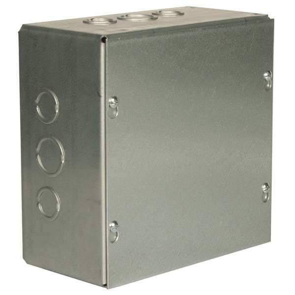 Wiegmann Carbon Steel Electrical Enclosures, 24 in H, 8 in D, 24 in W, NEMA 1, Screw On - SC242408G