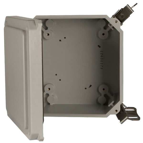 Wiegmann Fiberglass Electrical Enclosures, 14 in H, 8 in D, 12 in W, NEMA 4X, Hinged - HW-141208CHTL
