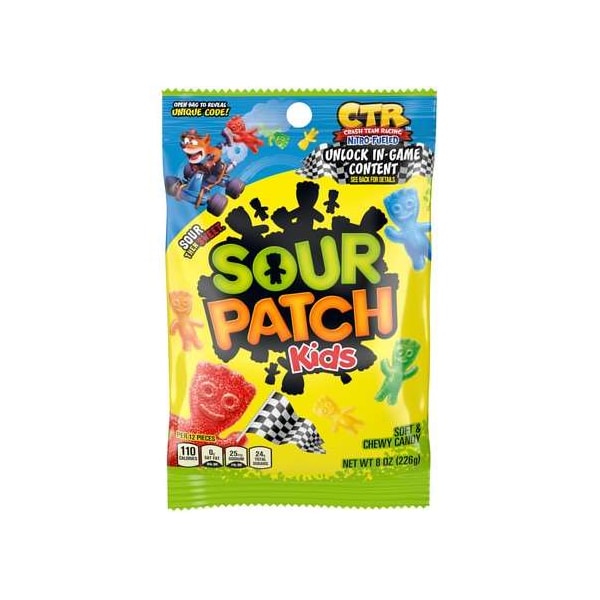 Caramelo Suave Sin Grasa Sour Patch Kids en Bolsas de 8 oz, Paquete de 12 - 6161