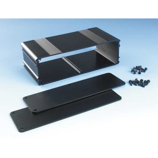 Box Enclosures Aluminum Electrical Enclosures, 3.16 in H, 2.11 in D, 6.69 in W, NEMA 4 - B4-080BK