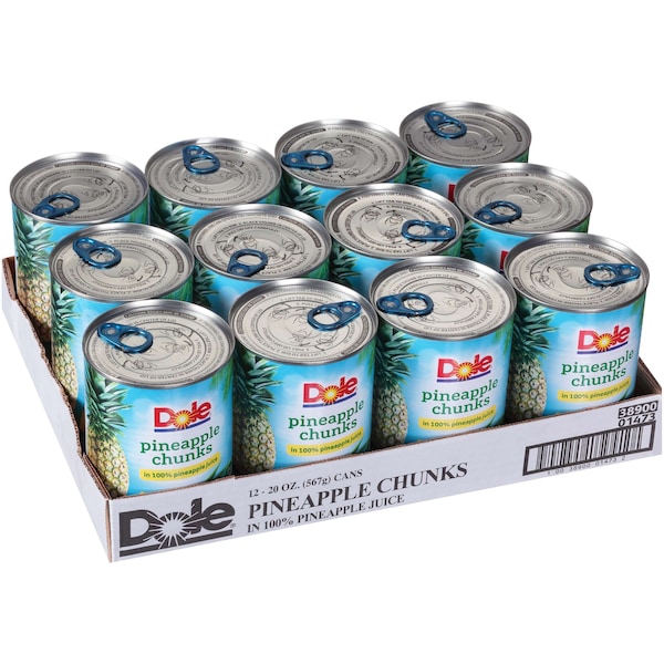 Piña en trozos en jugo Dole 20 oz. Bolsa, PK12 - 01473