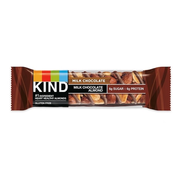 Barra de refrigerio de Chocolate con Leche y Almendra "Kind" de 1.4 oz - 722279