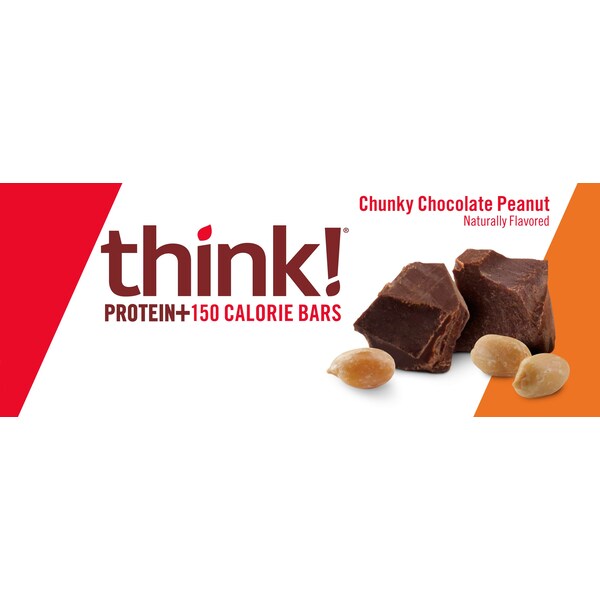 Barra de proteínas thinkThin thinkThin Chunky Chocolate Peanut 1.41 oz. Barra, paquete de 120 - 1074650