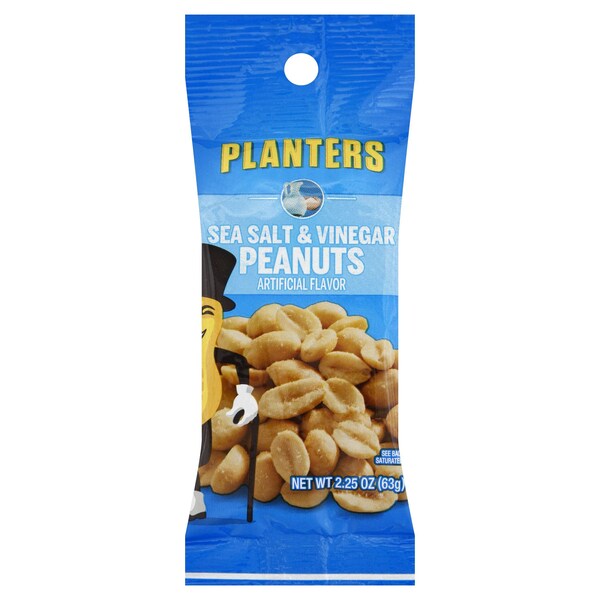 Plantadores Tubo de cacahuate con sal marina y vinagre 2.25 oz, paquete de 30 - 10029000020013