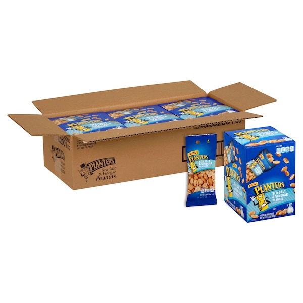 Plantadores Tubo de cacahuate con sal marina y vinagre 2.25 oz, paquete de 30 - 10029000020013