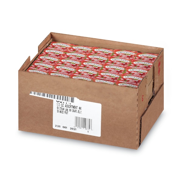 Assorted Jam Smuckers de 1/2 oz. para Servir Individualmente, 200 Paquetes - 5150000774