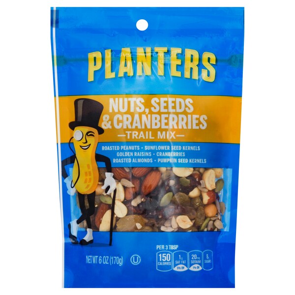 Mezcla de Rastro de Arándanos en Bolsa de 6 oz de Planters Nut Seeds, Paquete de 12 - 10029000078786
