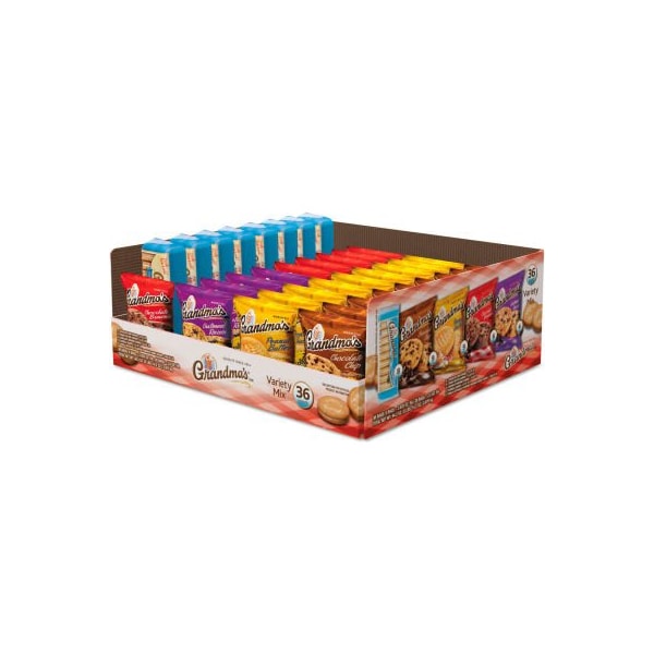 Frito-Lay Norteamérica, Inc Bandeja de galletas variadas Grandma's¬Æ 36 unidades de 2.5 oz., paquetes de 36/caja - 14867