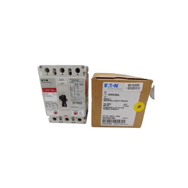 Eaton Molded Case Breakers MCCBs HFW 3P 100A 690V 50/60Hz 3Ph F Frame - HFW3100JL