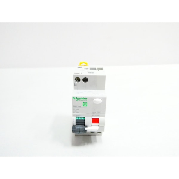 Schneider Electric Circuit Breaker, 10A, 1+N Pole, 240V AC, 6kA at 240V AC, C Curve - M9D11610