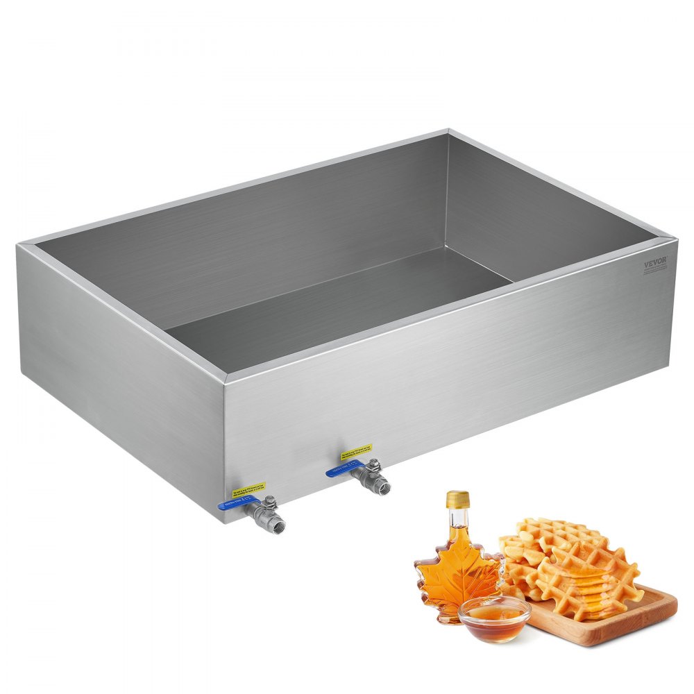 VEVOR Maple Syrup Evaporator Pan 304 Stainless Steel with 2 Valves Home Outdoor - WLCZFQ35JLBDC6ZC1V0