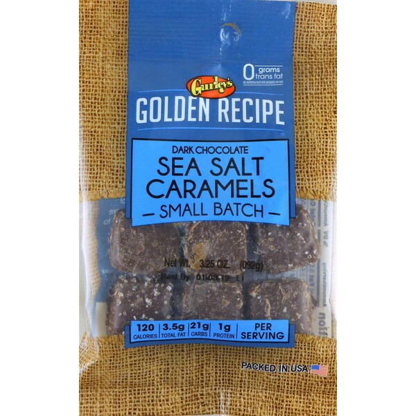 Receta Dorada Caramelos de Chocolate Oscuro con Sal Marina 3.5 unidades, PK8 - 7698