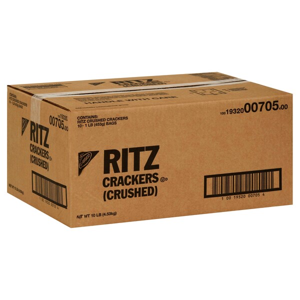 Galletas Ritz trituradas kosher y halal en bolsas de 1 libra, paquete de 10 - 00705