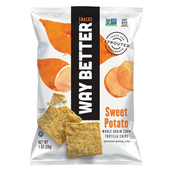 Botanas Way Better: Papas fritas de Camote Sencillamente Deliciosas 1 oz., Paquete de 12 - 10855564003090