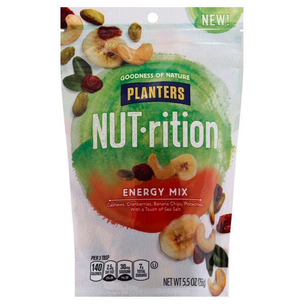 Mezcla de energía Planters Nut-Rition 5.5 oz., PK8 - 10029000023175