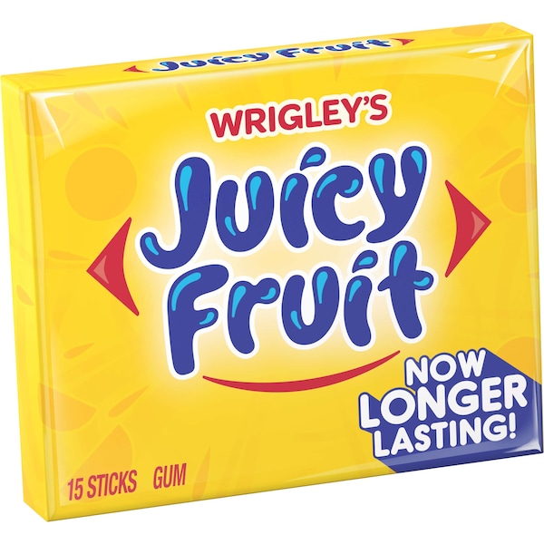 Fruta Jugosa Chicles de Monodosis Juicy Fruit 15 Piezas, PK120 - 259918