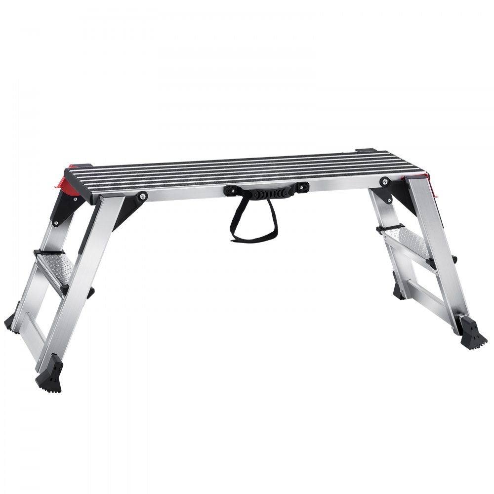 VEVOR Folding Work Platform, 660 lbs Load Capacity, Aluminum Drywall Stool Ladder, Heavy Duty Work Bench w/ Non-Slip Feet, Ideal for Washing Vehicles, Cleaning, Painting, Decorating - ZDPTGDBKD100CB92PV0
