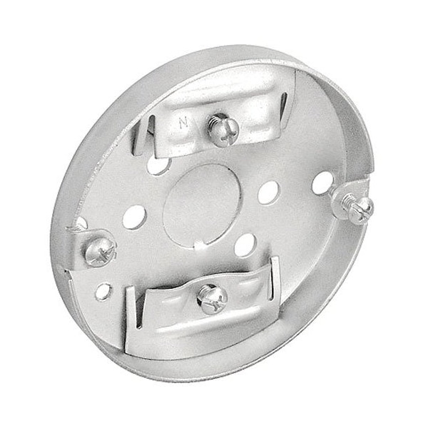 Southwire Electrical Box, 3.8 cu in, Pan Box Type, Steel, Round Shape - 46111-R