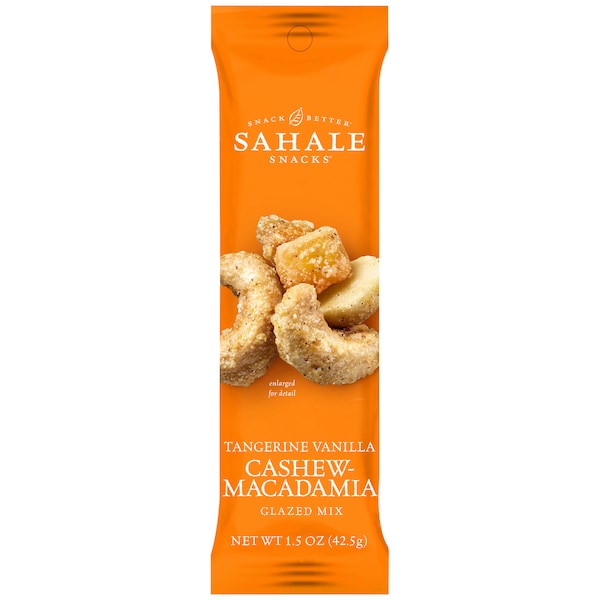 Botana Sahale Sahale 1.5 oz. Mezcla acristalada de cáscara de naranja, vainilla, anacardo y macadamia, PK108 - 4899611111
