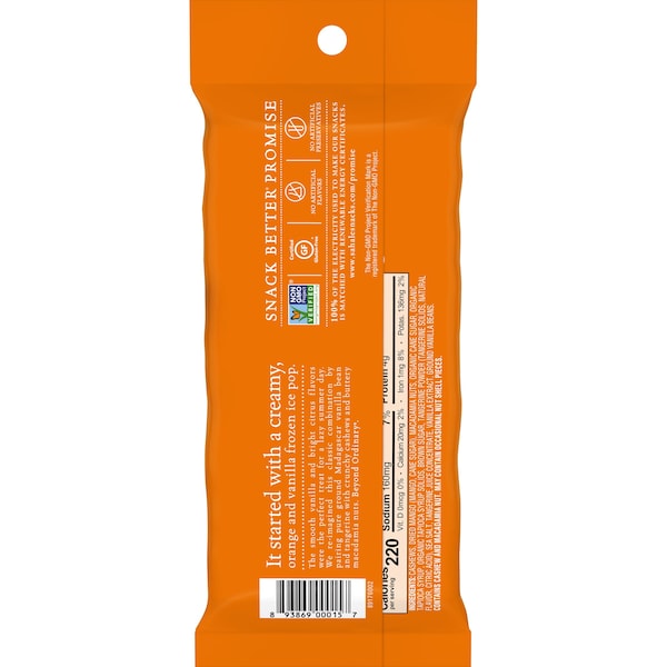 Botana Sahale Sahale 1.5 oz. Mezcla acristalada de cáscara de naranja, vainilla, anacardo y macadamia, PK108 - 4899611111