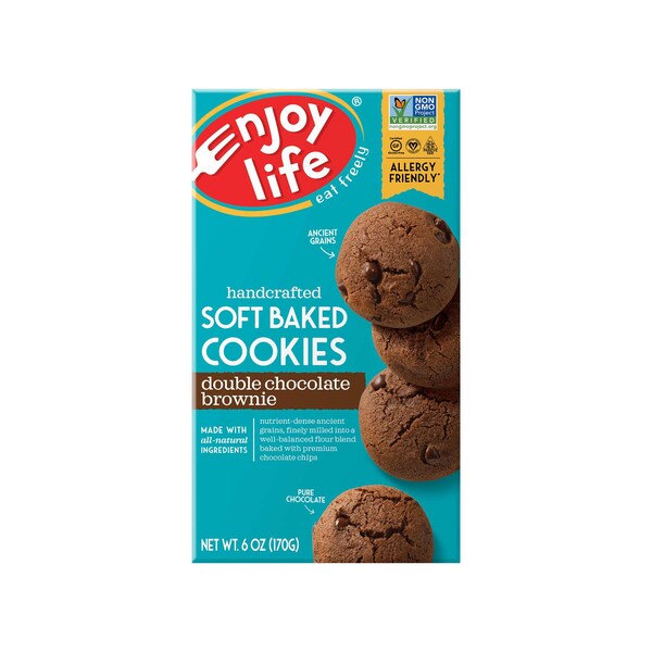 Disfruta la vida Doble Chocolate Brownie Galletas Suaves Horneadas 6 oz., PK6 - F00214W