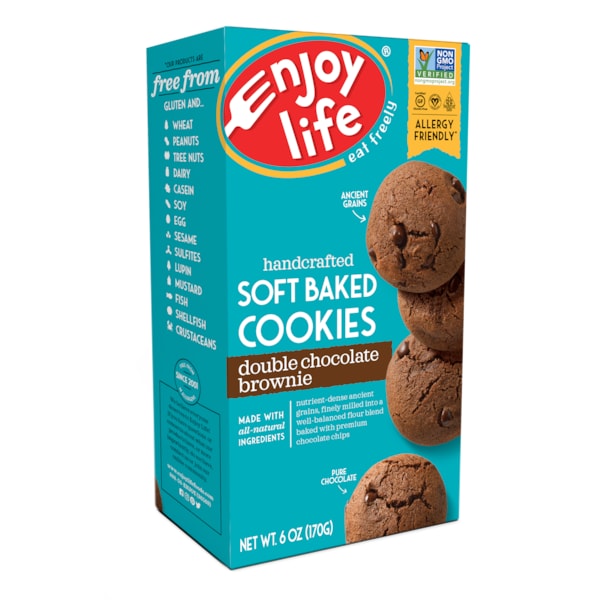 Disfruta la vida Doble Chocolate Brownie Galletas Suaves Horneadas 6 oz., PK6 - F00214W
