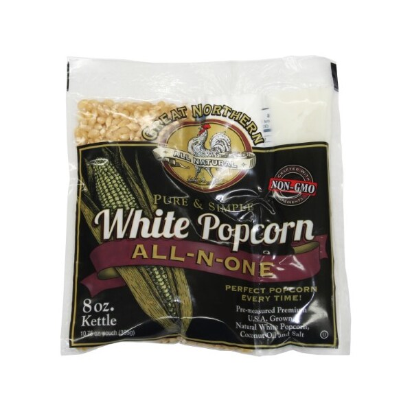 Palomitas de maíz blancas Great Northern Popcorn 4139 Great Northern Popcorn 8 oz 24 Pack - 435770VBY