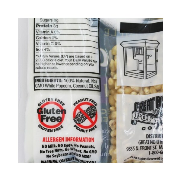 Palomitas de maíz blancas Great Northern Popcorn 4139 Great Northern Popcorn 8 oz 24 Pack - 435770VBY