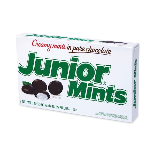 Caja de teatro Junior Mints, Chocolate Oscuro con Menta, Caja de 35 oz, Paquete de 12, 12 Paquetes - 793040
