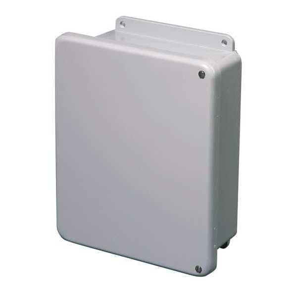 Wiegmann Fiberglass Electrical Enclosures, 11.79 in H, 5.21 in D, 10 in W, NEMA 4X, 6P, 12, Hinged - HW-J121005CHSC